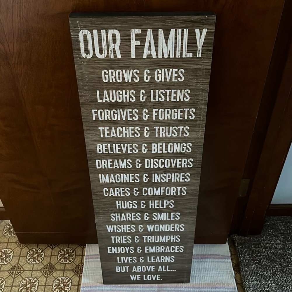 Home decor wall sign